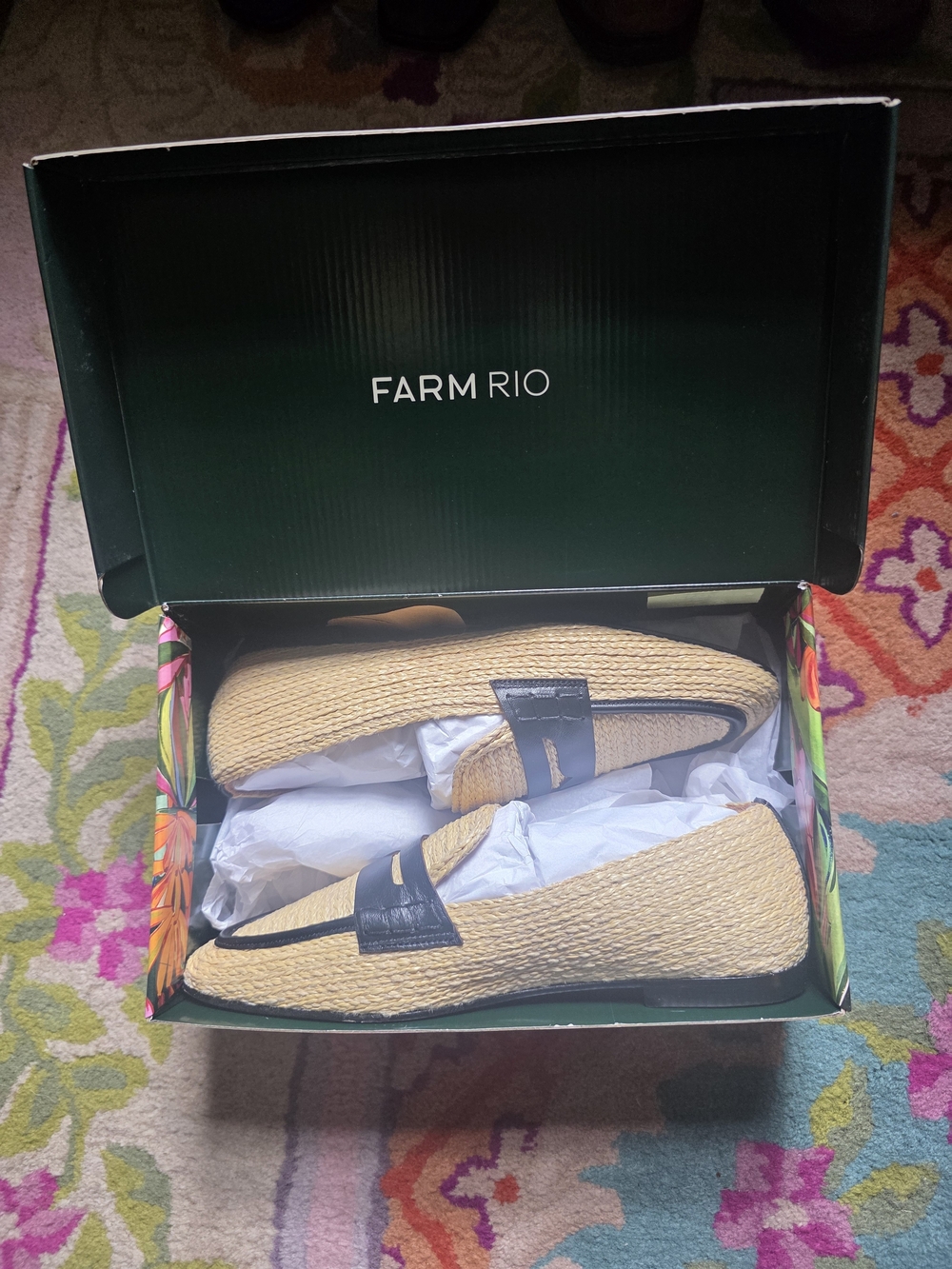 Farm Rio Raffia Loafer Size 10 - Picture 5 of 7